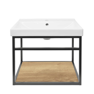 Konštrukcia s umývadlom Naturel Industrial 59x45x45 cm čierna mat KONZOLEUM60DU1