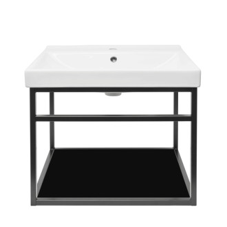 Konštrukcia s umývadlom Naturel Industrial 59x45x45 cm čierna mat KONZOLEUM60CU1