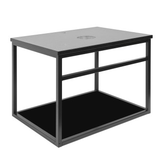 Konštrukcia s krycou doskou z umelého kameňa Naturel Industrial 59x45x45 cm čierna mat KONZOLEUM60CTK