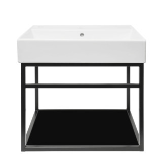 Konštrukcia s umývadlom Naturel Industrial 59x45x45 cm čierna mat KONZOLEUM60CU