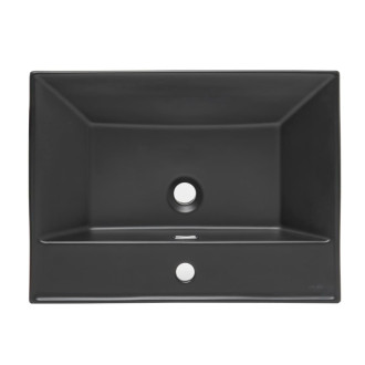 Nábytkové umývadlo SAT B-Way 61x46,5 cm čierne otvor pre batériu uprostred SATBW6046BKM