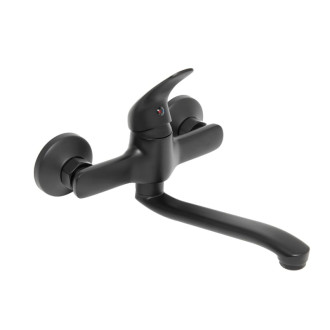 Umývadlová batéria S-Line Pro s otočným ramienkom čierna matná SIKOBSLPRO261C