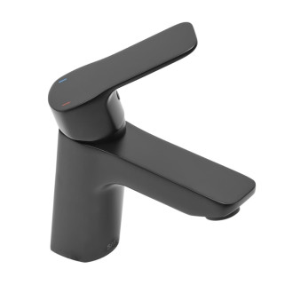 Umývadlová batéria SAT Cube Way bez výpuste čierna matná CU271C