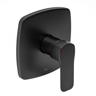 Sprchová batéria SAT Cube Way vrátane podomietkového telesa čierna matná CU210C