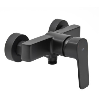 Sprchová batéria SAT Cube Way bez sprchového setu 150 mm čierna matná CU268C