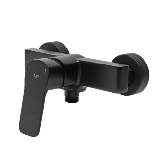 Sprchová batéria SAT Cube Way bez sprchového setu 150 mm čierna matná CU268C