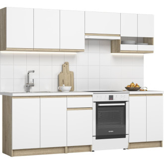 Kuchynská linka Naturel Katarina LUX 2.4 m Oak