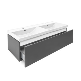 Kúpeľňová skrinka s umývadlom SAT Feel 120x30x44, 8 cm antracit mat SATFEEL120ANTU4