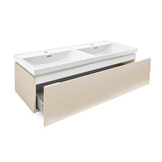 Kúpeľňová skrinka s umývadlom SAT Feel 120x30x44, 8 cm pieskovo béžová mat SATFEEL120BEU4