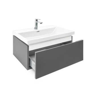 Kúpeľňová skrinka s umývadlom a batériou SAT Feel 60x30x44, 8 cm antracit mat SATFEEL60ANTU4BA