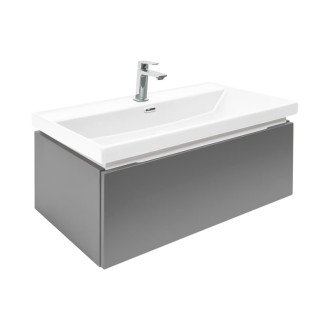 Kúpeľňová skrinka s umývadlom a batériou SAT Feel 80x30x44, 8 cm antracit mat SATFEEL80ANTU4BA