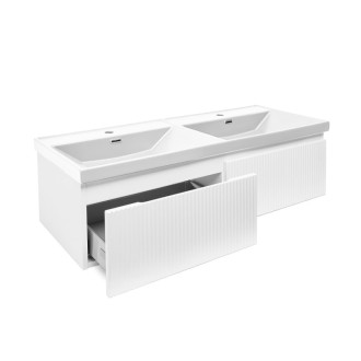 Kúpeľňová skrinka s umývadlom SAT Evolution 118x30x44, 8 cm biela mat SATEVO120WMU4