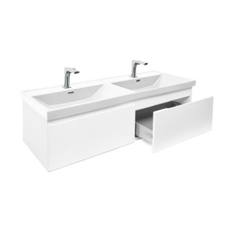 Kúpeľňová skrinka s umývadlom SAT Evolution 118x30x44, 8 cm biela mat SATEVO120WMU4BA