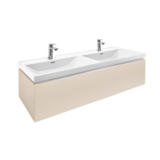 Kúpeľňová skrinka s umývadlom a batériami SAT Feel 120x30x44, 8 cm pieskovo béžová mat SATFEEL120BEU4BA