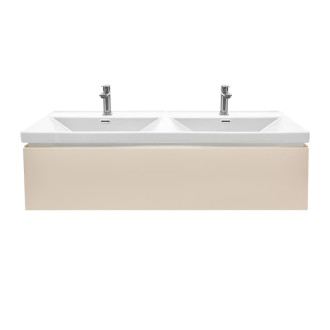 Kúpeľňová skrinka s umývadlom a batériami SAT Feel 120x30x44, 8 cm pieskovo béžová mat SATFEEL120BEU4BA