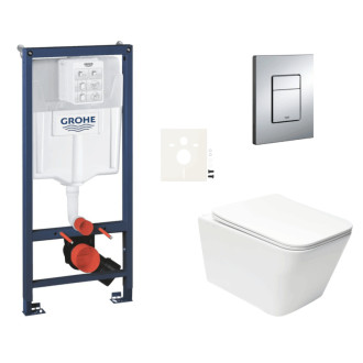 Závesný wc set do ľahkých stien / predstenová montáž Swiss Aqua Technologies Infinitio SIKOGRSIN12E
