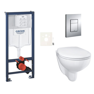 Závesný wc set do ľahkých stien / predstenová montáž Grohe Bau Ceramic SIKOGRSBAUE