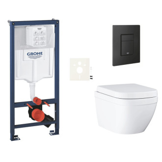 Závesný wc set do ľahkých stien / predstenová montáž Grohe Euro Ceramic SIKOGRSEUEKF0