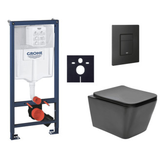 Závesný wc set do ľahkých stien / predstenová montáž Swiss Aqua Technologies Infinitio SIKOGRSIN12BEKF0