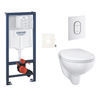 Závesný wc set do ľahkých stien / predstenová montáž Grohe Bau Ceramic SIKOGRSBAUASH0