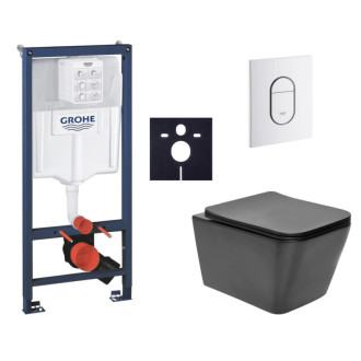 Závesný wc set do ľahkých stien / predstenová montáž Swiss Aqua Technologies Infinitio SIKOGRSIN12BASH0