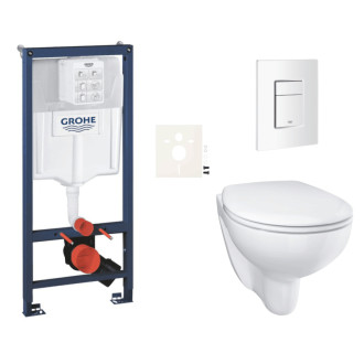 Závesný wc set do ľahkých stien / predstenová montáž Grohe Bau Ceramic SIKOGRSBAUSCSH0
