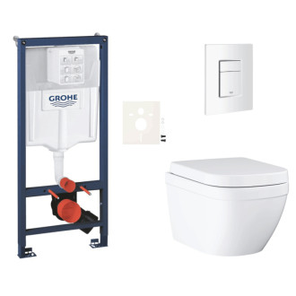 Závesný wc set do ľahkých stien / predstenová montáž Grohe Euro Ceramic SIKOGRSEUSCSH0