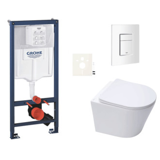 Závesný wc set do ľahkých stien / predstenová montáž Swiss Aqua Technologies Infinitio SIKOGRSIN10SCSH0