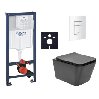 Závesný wc set do ľahkých stien / predstenová montáž Swiss Aqua Technologies Infinitio SIKOGRSIN12BSCSH0