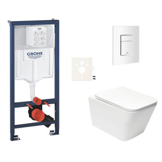 Závesný wc set do ľahkých stien / predstenová montáž Swiss Aqua Technologies Infinitio SIKOGRSIN12SCSH0