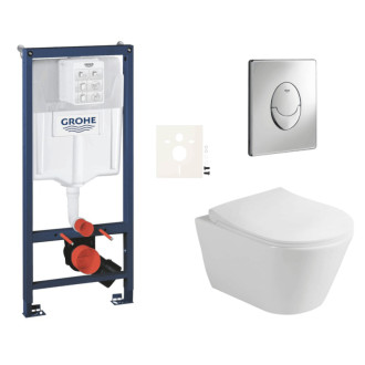 Závesný wc set do ľahkých stien / predstenová montáž Glacera Ava SIKOGRSAVASA
