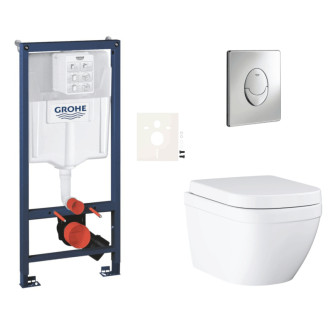 Závesný wc set do ľahkých stien / predstenová montáž Grohe Euro Ceramic SIKOGRSEUSA