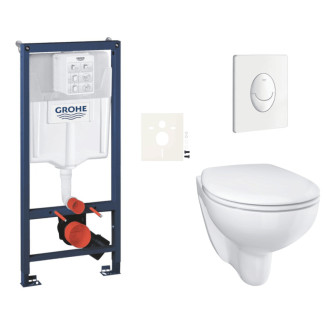 Závesný wc set do ľahkých stien / predstenová montáž Grohe Bau Ceramic SIKOGRSBAUSASH0