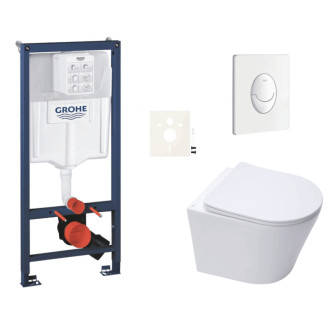Závesný wc set do ľahkých stien / predstenová montáž Swiss Aqua Technologies Infinitio SIKOGRSIN10SASH0