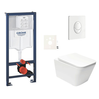 Závesný wc set do ľahkých stien / predstenová montáž Swiss Aqua Technologies Infinitio SIKOGRSIN12SASH0