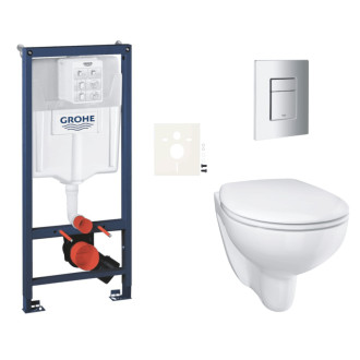 Závesný wc set do ľahkých stien / predstenová montáž Grohe Bau Ceramic SIKOGRSBAUSCP00