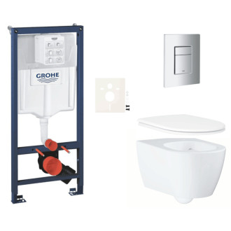 Závesný wc set do ľahkých stien / predstenová montáž Grohe Essence SIKOGRSESSCP00