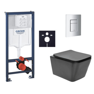 Závesný wc set do ľahkých stien / predstenová montáž Swiss Aqua Technologies Infinitio SIKOGRSIN12BSCP00