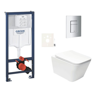 Závesný wc set do ľahkých stien / predstenová montáž Swiss Aqua Technologies Infinitio SIKOGRSIN12SCP00