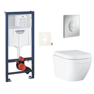 Závesný wc set do ľahkých stien / predstenová montáž Grohe Euro Ceramic SIKOGRSEUSAP00