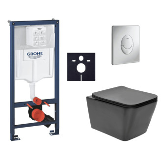 Závesný wc set do ľahkých stien / predstenová montáž Swiss Aqua Technologies Infinitio SIKOGRSIN12BSAP00