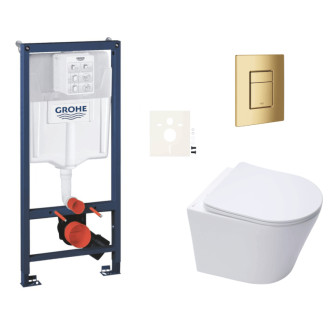 Závesný wc set do ľahkých stien / predstenová montáž Swiss Aqua Technologies Infinitio SIKOGRSIN10SCGL0