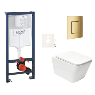 Závesný wc set do ľahkých stien / predstenová montáž Swiss Aqua Technologies Infinitio SIKOGRSIN12SCGL0