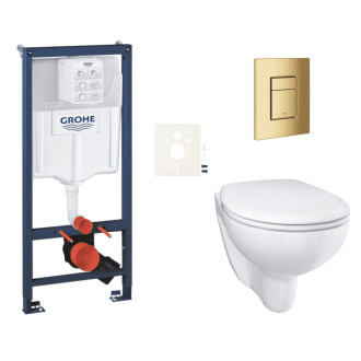 Závesný wc set do ľahkých stien / predstenová montáž Grohe Bau Ceramic SIKOGRSBAUSCGL0