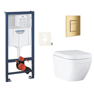 Závesný wc set do ľahkých stien / predstenová montáž Grohe Euro Ceramic SIKOGRSEUSCGL0