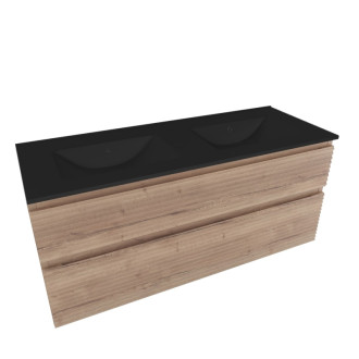 Kúpeľňová skrinka 2 zásuvková s umývadlom Naturel Savona 118x53x44, 8 cm dub Halifax mat SAVONA2120DHC