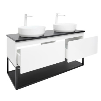 Kúpeľňová skrinka s krycou doskou SAT B-Way 119x30x45 cm biela lesk BWAY120WTKUBF