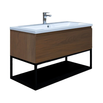 Kúpeľňová skrinka s umývadlom SAT B-Way 99x30x45 cm orech mat BWAY100NUTU