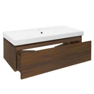 Kúpeľňová skrinka s umývadlom SAT B-Way 99x30x45 cm orech mat BWAY100NUTU1