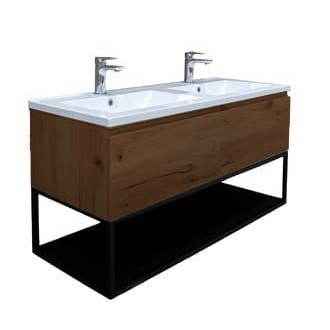 Kúpeľňová skrinka s umývadlom SAT B-Way 119x30x45 cm orech mat BWAY120NUTU